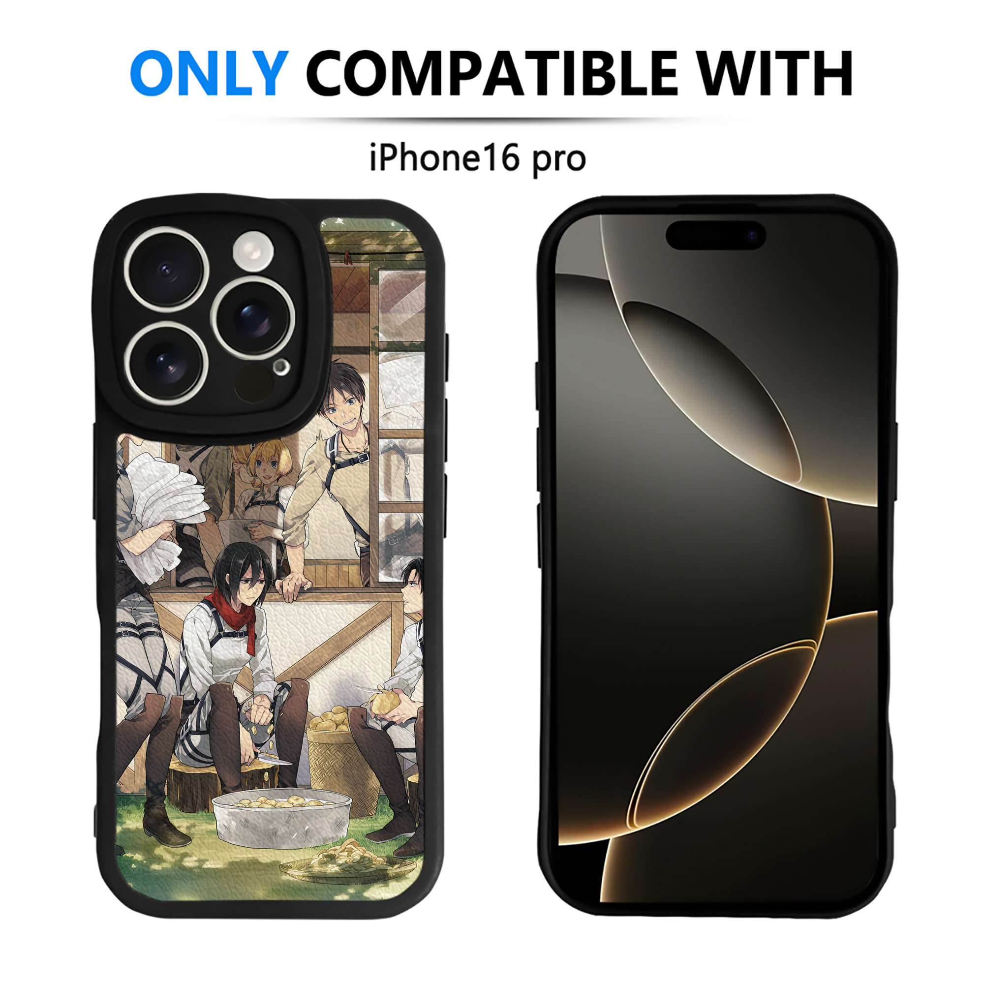 （画像用） 進撃の巨人 Attack on Titan 【iPhone 16シリーズ対応】シリコンスマホケース（レザー調） 材質：シリコン